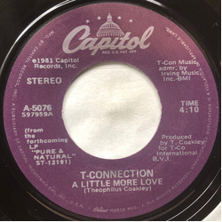 T-Connection A Little More Love Vinyl 7" USED