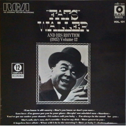 Fats Waller & His Rhythm Complete Recordings Volume 12 (1937) Vinyl LP USED