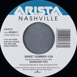 Diamond Rio Sweet Summer Vinyl 7" USED