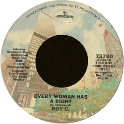 Roy C. Hammond Every Woman Has A Right / Don't Stop Short Of Satisfaction USED VINYL 7INCH 45 RPM STYRENE