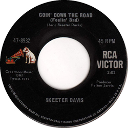 Skeeter Davis Goin' Down The Road (Feelin' Bad) Vinyl 7" USED