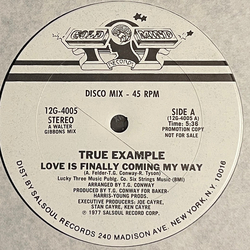True Example Love Is Finally Coming My Way / As Long As You Love Me Vinyl 12" USED