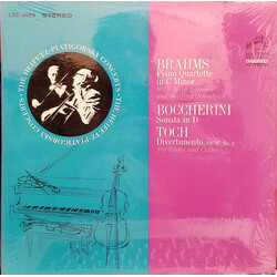 Jascha Heifetz / Gregor Piatigorsky / Jacob Lateiner / Sanford Schonbach / Johannes Brahms / Luigi Boccherini / Ernst Toch Piano Quartette In C Minor 