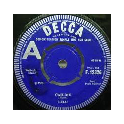 Lulu Call Me Vinyl 7" USED