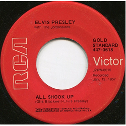 Elvis Presley / The Jordanaires All Shook Up / That's When Your Heartaches Begin Vinyl 7" USED