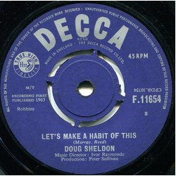 Doug Sheldon Let's Make A Habit Of This Vinyl 7" USED