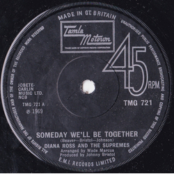 The Supremes Someday We'll Be Together Vinyl 7" USED