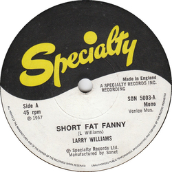 Larry Williams (3) Short Fat Fanny / Boney Maronie Vinyl 7" USED