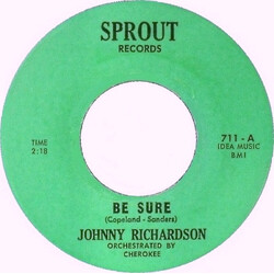 Johnnie Louise Richardson Be Sure USED VINYL 7INCH 45 RPM SINGLE