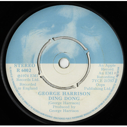 George Harrison Ding Dong Vinyl 7" USED