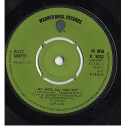 Alice Cooper auto-1 No More Mr. Nice Guy Vinyl 7" USED