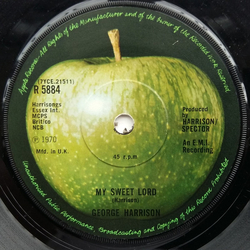 George Harrison My Sweet Lord Vinyl 7" USED