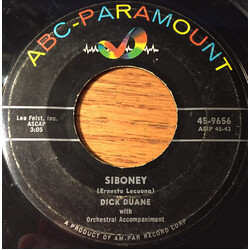 Dick Duane (2) Siboney / Now USED VINYL 7INCH 45 RPM SINGLE