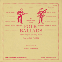 Paul Clayton (2) Folk Ballads of the English-Speaking World Vinyl LP USED