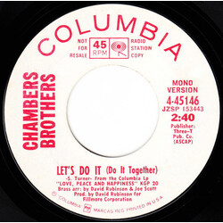 The Chambers Brothers Let's Do It (Do It Together) USED VINYL 7INCH 45 RPM PROMO STYRENE STEREO MONO