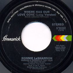 Ronnie Shannon Where Has Our Love Gone USED VINYL 7INCH SINGLE