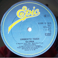 Umberto Tozzi Gloria Vinyl 12" USED