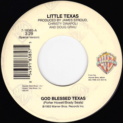 Little Texas God Blessed Texas Vinyl 7" USED