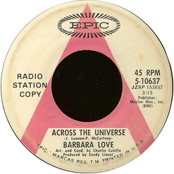 Barbara Love Across The Universe Vinyl 7" USED