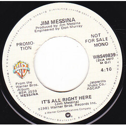 Jim Messina It's All Right Here USED VINYL 7INCH 45 RPM PROMO STEREO MONO