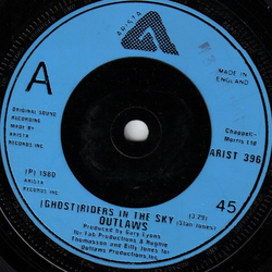 Outlaws (Ghost) Riders In The Sky Vinyl 7" USED