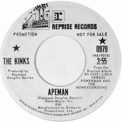 The Kinks Apeman Vinyl 7" USED