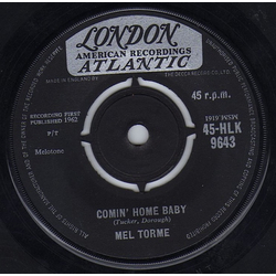 Mel Tormé Comin' Home Baby Vinyl 7" USED