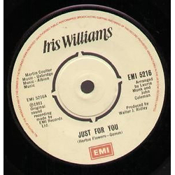 Iris Williams Just For You / No Regrets Vinyl 7" USED