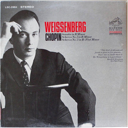Frédéric Chopin / Alexis Weissenberg Sonata In B Minor / Scherzo No. 1 In B Minor / Scherzo No. 2 In B-Flat Minor Vinyl LP USED