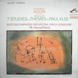 Igor Stravinsky / Gunther Schuller / Boston Symphony Orchestra / Erich Leinsdorf Agon / 7 Studies On Themes Of Paul Klee Vinyl LP USED