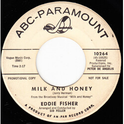 Eddie Fisher Milk And Honey / Shalom USED VINYL 7INCH 45 RPM SINGLE PROMO