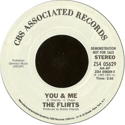 The Flirts You & Me USED VINYL 7INCH 45 RPM SINGLE PROMO STYRENE