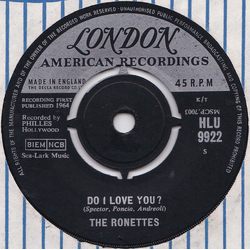 The Ronettes Do I Love You? Vinyl 7" USED