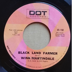 Wink Martindale Black Land Farmer / Deck Of Cards Vinyl 7" USED