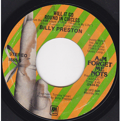 Billy Preston Will It Go Round In Circles / Space Race Vinyl 7" USED