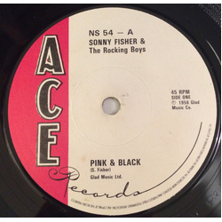 Sonny Fisher & The Rocking Boys Pink & Black Vinyl 7" USED