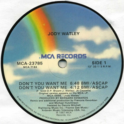 Jody Watley Don't You Want Me Vinyl 12" USED