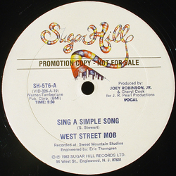 West Street Mob Sing A Simple Song / Another Muther For Ya Vinyl 12" USED