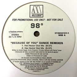 98 Degrees Because Of You (Dance Remixes) Vinyl 12" USED