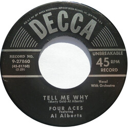 The Four Aces / Al Alberts Tell Me Why / A Garden In The Rain USED VINYL 7INCH 45 RPM SINGLE