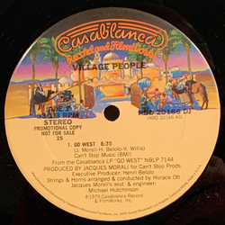 Village People Go West Vinyl 12" USED