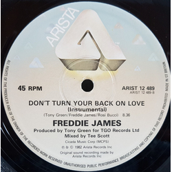 Freddie James Don't Turn Your Back On Love Vinyl 12" USED