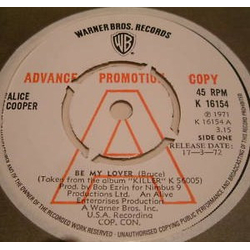 Alice Cooper auto-1 Be My Lover Vinyl 7" USED