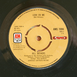 Bill Withers Lean On Me Vinyl 7" USED