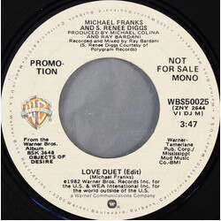 Michael Franks / Renee Diggs Love Duet (Edit) USED VINYL 7INCH 45 RPM PROMO STEREO MONO