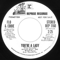 Flo & Eddie You're A Lady Vinyl 7" USED