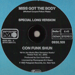 Con Funk Shun Miss Got The Body Vinyl 12" USED