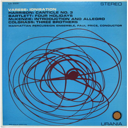 Edgard Varèse / Lou Harrison / Harry Bartlett (2) / Jack McKenzie / Michael Colgrass / Manhattan Percussion Ensemble / Paul Price Ionisation Vinyl LP 