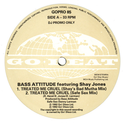 Bass Attitude / Shay Jones Treated Me Cruel Vinyl 12" USED