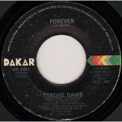 Tyrone Davis Forever / Ever Lovin' Girl Vinyl 7" USED